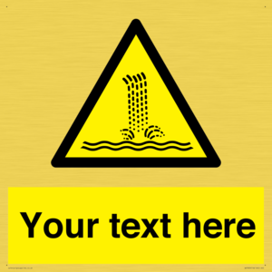 Custom warning artificial waterfall